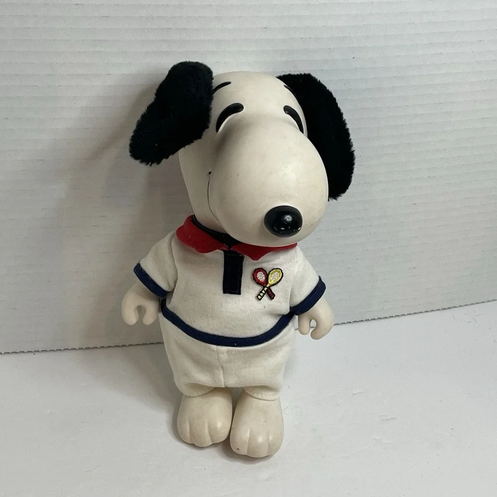 Vintage Peanuts Snoopy Tennis Player 8.5'' Doll Figure 1966 Korea United Feature